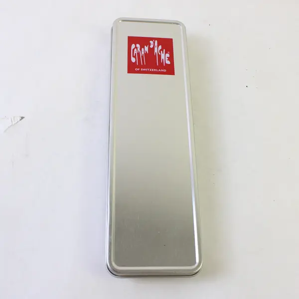 Caran D'Ache Switzerland Silver Advertising Tin Collectible