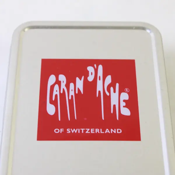 Caran D'Ache Switzerland Silver Advertising Tin Collectible