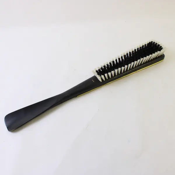 Vintage Clothes Brush w/ Attached Shoe Horn Wood Handle
