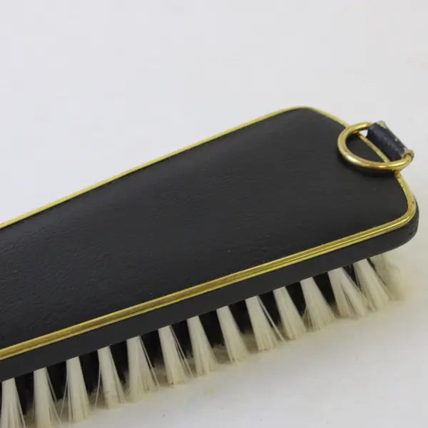 Vintage Clothes Brush w/ Attached Shoe Horn Wood Handle