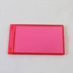 Pink Rectangular Sliding Compact Mirror Portable Travel Vanity