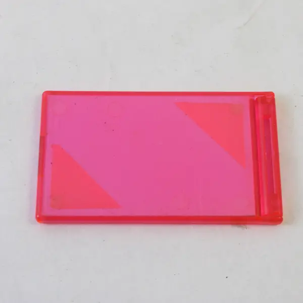 Pink Rectangular Sliding Compact Mirror Portable Travel Vanity
