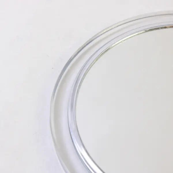 Clear Handle Double-Sided 10x Magnifying Handheld Mirror Vanity Collectible