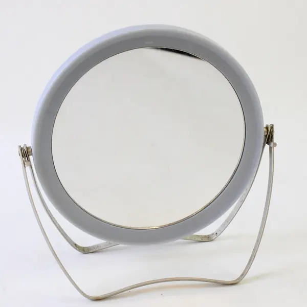 Blue Frame Double-Sided Magnifying Vanity Mirror Flawed