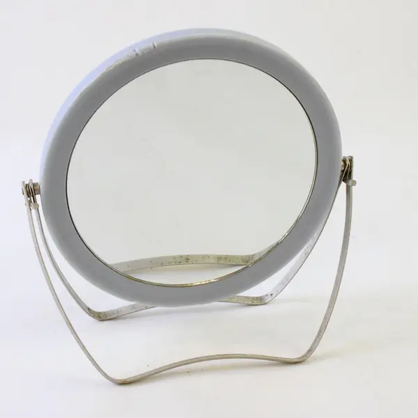 Blue Frame Double-Sided Magnifying Vanity Mirror Flawed