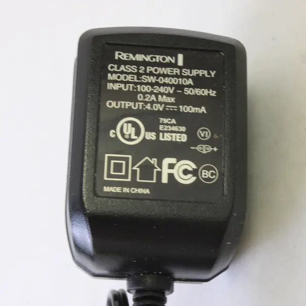 Remington Class 2 Power Supply Charger SW-040010A for Shaver