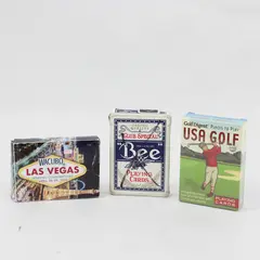 Lot of 3 Wacubo Las Vegas Bee & Golf Digest Playing Cards Casino Punch