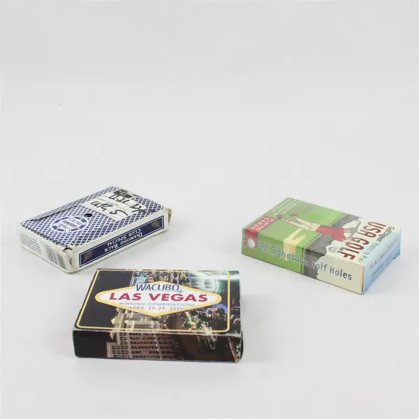 Lot of 3 Wacubo Las Vegas Bee & Golf Digest Playing Cards Casino Punch