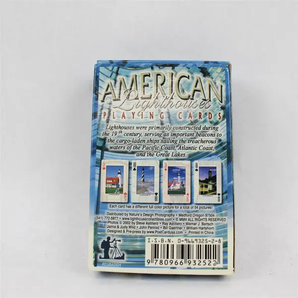 Lot of 2 Playing Card Decks American Lighthouses Unbranded