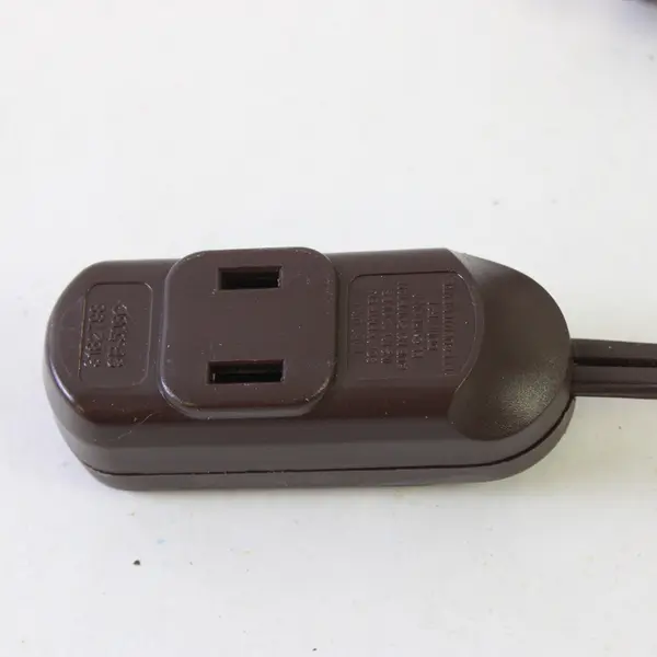 Dark Brown 2 Prong Extension Cord Used Untested As Is