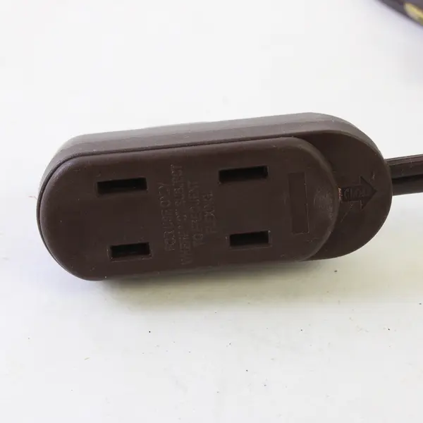 Dark Brown 2 Prong Extension Cord Used Untested As Is