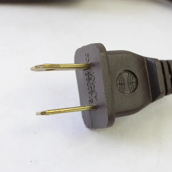 Dark Brown 2 Prong Extension Cord Used Untested As Is