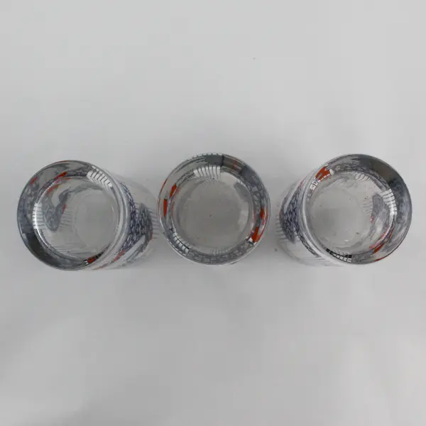 Set of 3 Baker Hart And Stuart Blue Goose 14 Ounce Tumblers 5.5"