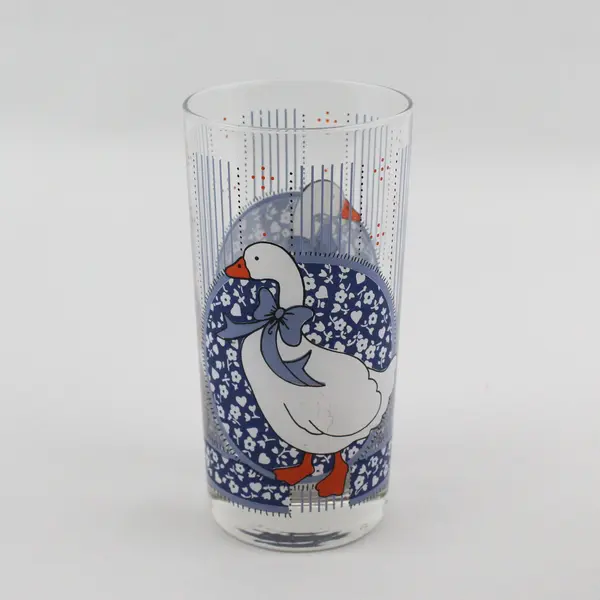 Set of 3 Baker Hart And Stuart Blue Goose 14 Ounce Tumblers 5.5"