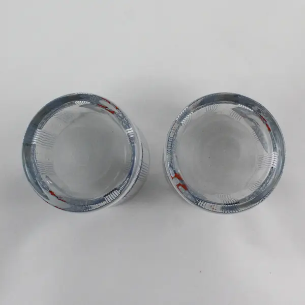 Set of 2 Baker Hart And Stuart Blue Goose 12 Ounce Tumblers 3.5"