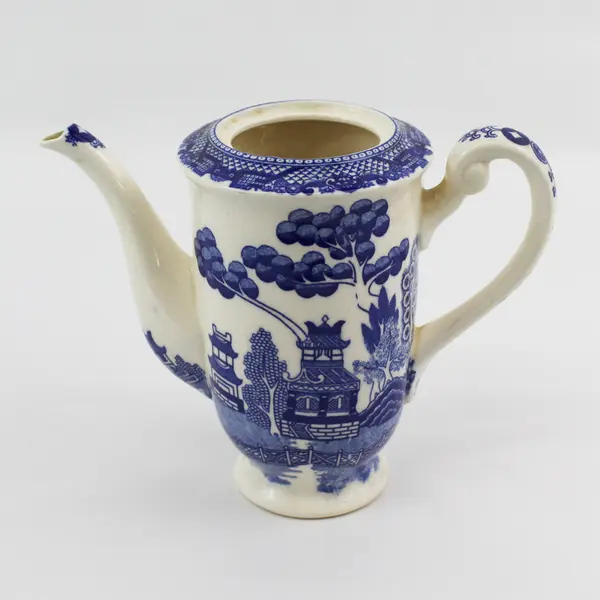 Vintage Blue Willow Coffee Pot Japan No Lid