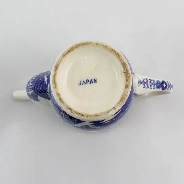 Vintage Blue Willow Coffee Pot Japan No Lid
