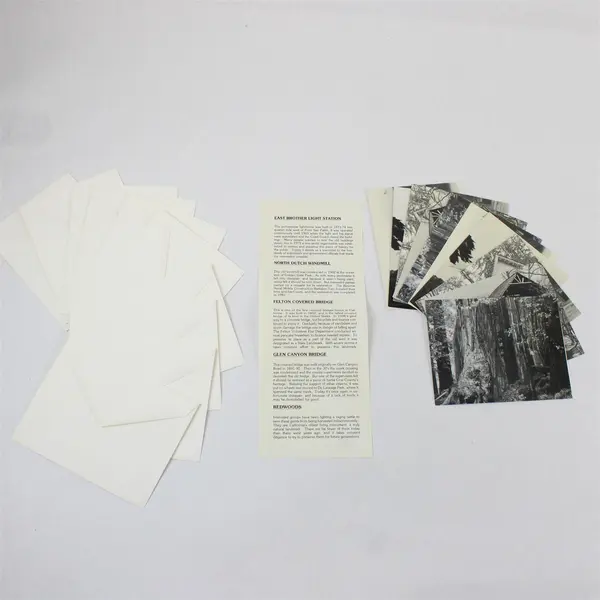Set of 10 Vintage Nature Graphics California Landmarks Blank Notecards