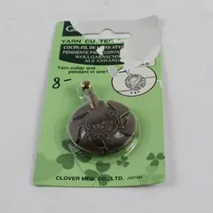 Clover Yarn Cutter Pendant Antique Gold Floral Art 3105 NOS