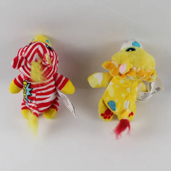 Lot of 2 Basic Fun Cutetitos Taste Budditos Lion Zebra Plush