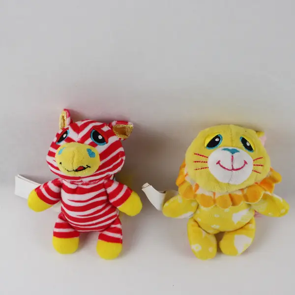 Lot of 2 Basic Fun Cutetitos Taste Budditos Lion Zebra Plush