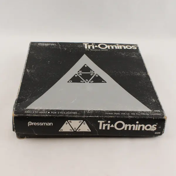 Tri-Ominos Triangular Domino Game Pressman #4420 1985 Complete