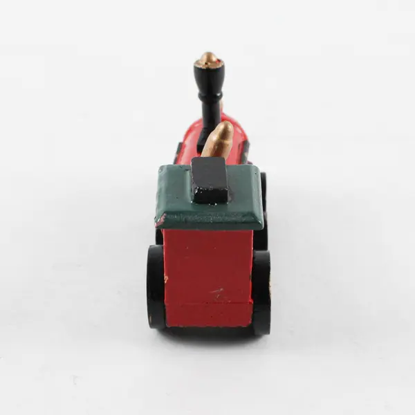 Vintage-Style Wooden Red Black Steam Locomotive Toy Display Train
