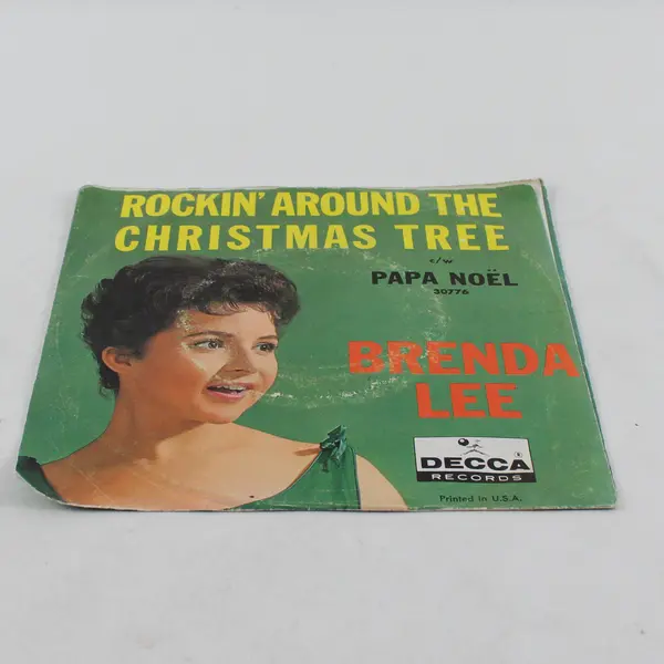 Brenda Lee 45 RPM Vinyl Record Rockin' Around the Christmas Tree Papa Noel