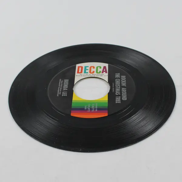 Brenda Lee 45 RPM Vinyl Record Rockin' Around the Christmas Tree Papa Noel