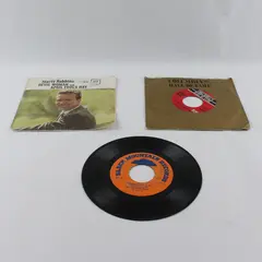Lot of 3 Vintage 45 RPM Vinyl Records Jimmy Dean Marty Robbins Bear Creek