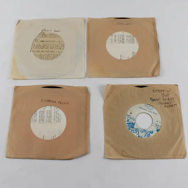 Lot of 4 Belco Rhythm Boys Band Blue Star Texans Shannonaires 45 RPM Vinyl