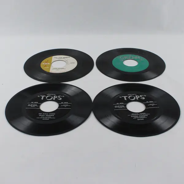 Lot of 4 Vintage 45 RPM 7in Bobbie Gentry Capitol Jacky Noguez Tops GRENN