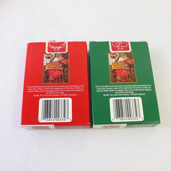 1998 Coca-Cola Sparkling Holidays Tin w/ 2 Decks US Playing Cards Christmas