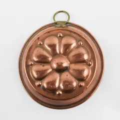 Copper Jello Mold Fruit Pattern Made in Sweden 