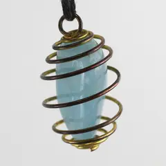 Wire Wrapped Amazonite Pendant Necklace