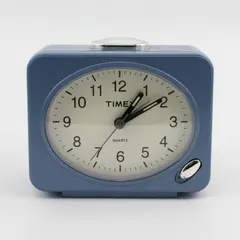 Timex Blue Plastic Battery Operated Alarm Clock Works