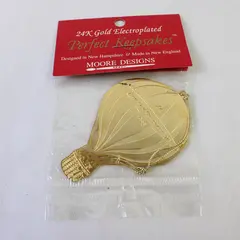 24k Gold Electroplated Hot Air Balloon Ornament Join the Celebration 1998