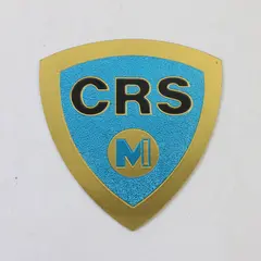 Gold Blue CRS MI Shield Sticker Decal Scrapbooking Embellishment