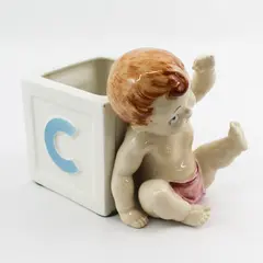 Napco Vintage Baby ABC Block Nursery Decor Planter S2491B