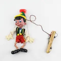 Vintage 1960s Pelham Puppets Disney's Pinocchio Puppet With Box