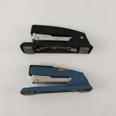 Lot of 2 Vintage Swingline 5-Inch Staplers Blue Black Tested Working
