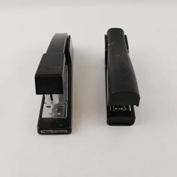 Lot of 2 Bostitch Black Desktop Staplers Tested and Working