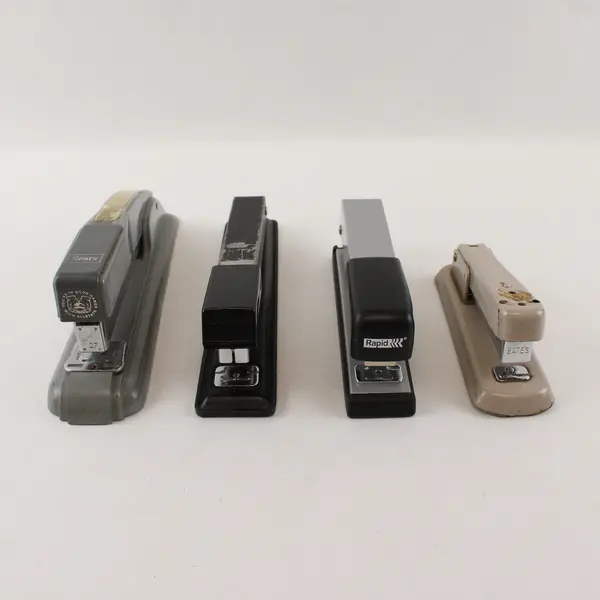 Lot of 4 Mixed Brand Staplers