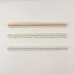 Lot of Three Triangular Scale Architect Rulers- Various Brands