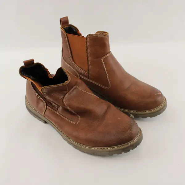 Bruno Marc ENGLE-03 Brown Chelsea Boots Men's 9.5 Side Zip