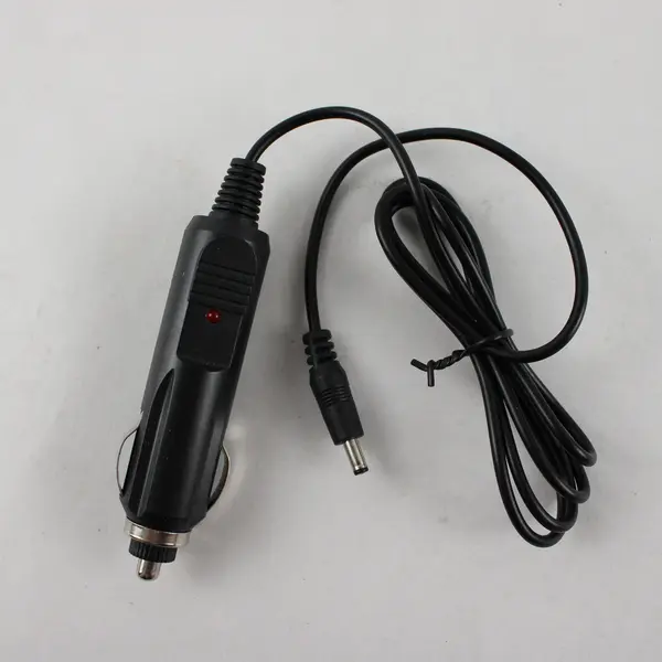 12V Car Cigarette Lighter to 5.5x2.1mm DC Plug Power Cable