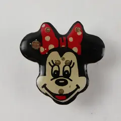 Disney Minnie Mouse Battery-Backed Character Pin Red Bow Polka Dots Collectible