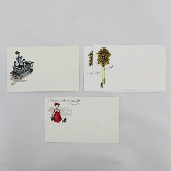Lot of 4 Vintage Current Inc. Illustrated Postcards UNUSED