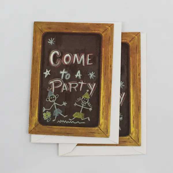 Set of 3 Vintage Charm Craft Kids' Party Invitations
