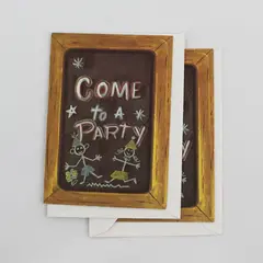 Set of 3 Vintage Charm Craft Kids' Party Invitations